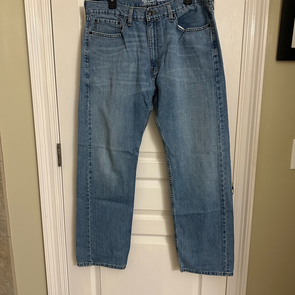 Signature by Levi Strauss Men's Medium Blue Straight-Leg Jeans